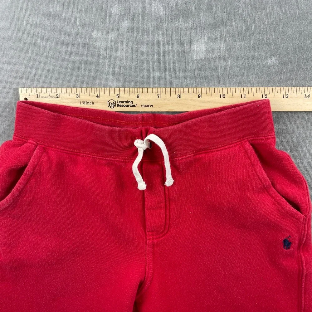 Polo Ralph Lauren Kids Size M 10-12 Red Jogger Sweatpants Pony Logo
